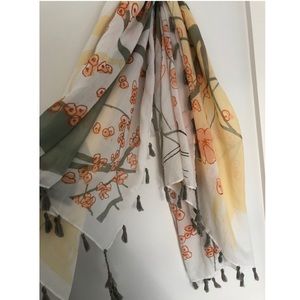 Floral print summer scarf.